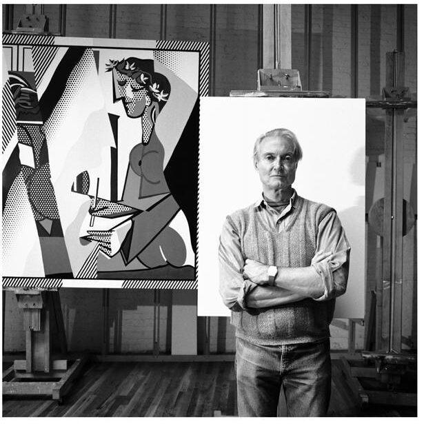 Portrait de l'artiste Roy Lichtenstein par Jean-Marie Del Moral.