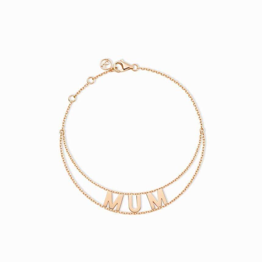 Bracelet Letters MUM, en or rose, Repossi.