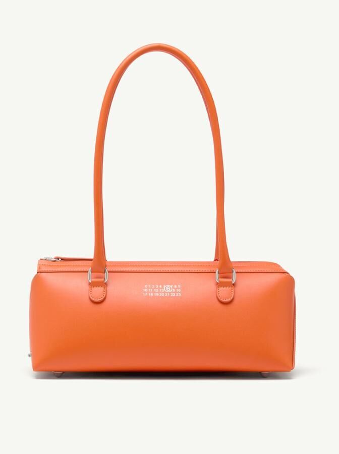 sac bauletto en cuir orange de maison margiela