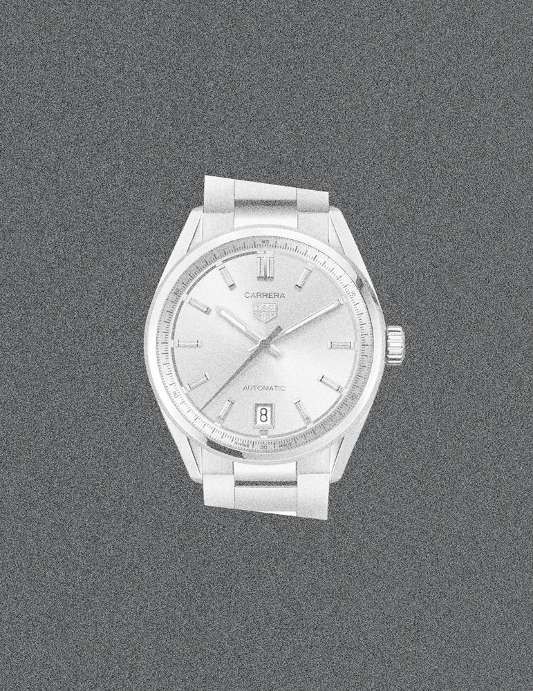 La montre Tag Heuer Carrera Date illustration pour Numéro.