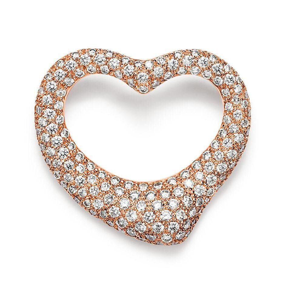 Broche Elsa Peretti, en or rose et diamants, Tiffany & Co.
