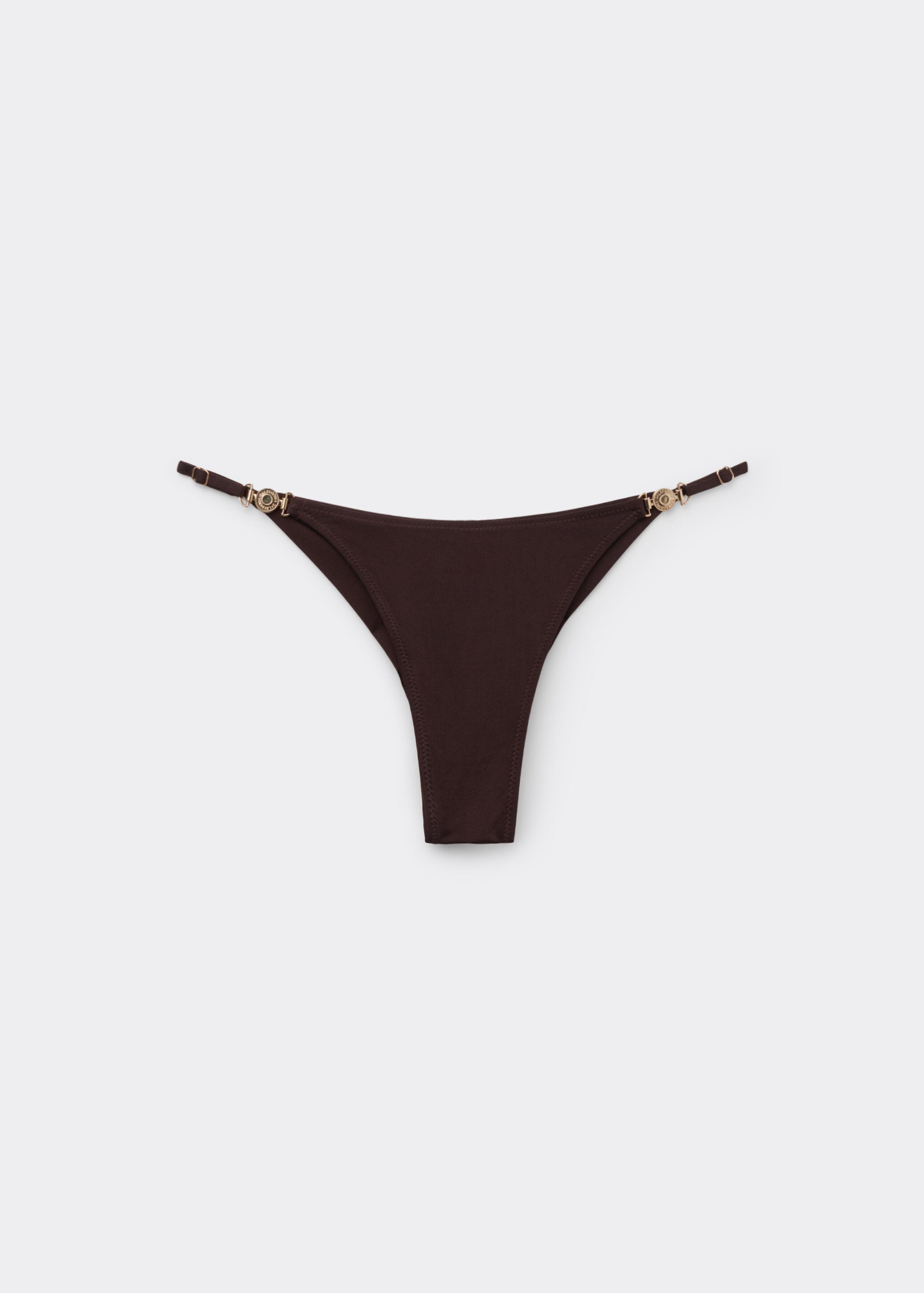 Bas de maillot brésilien marron Minimal Fit, Calzedonia