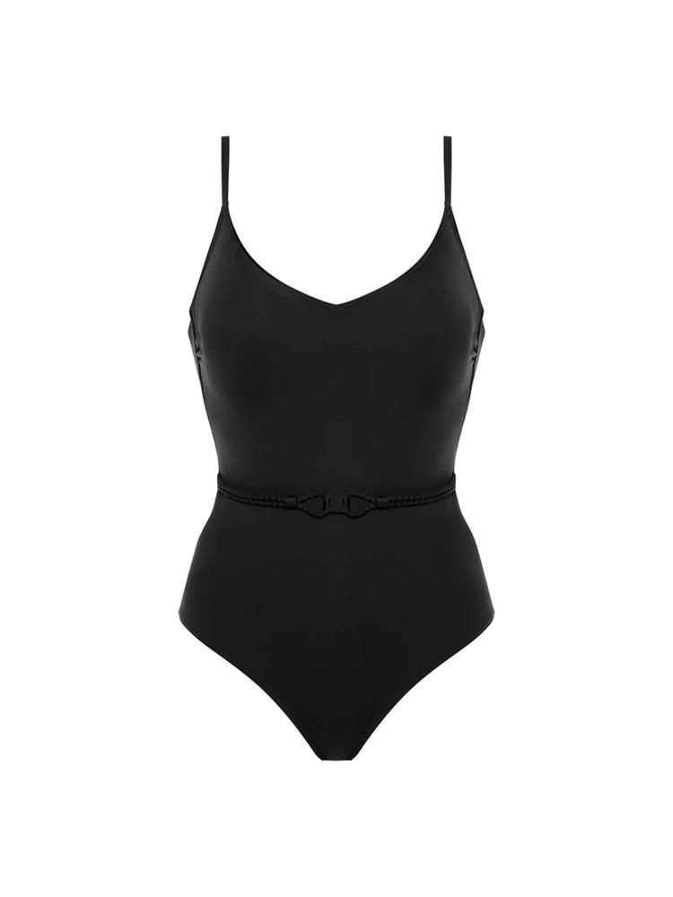 Maillot de bain ceinturé noir, Simone Perèle