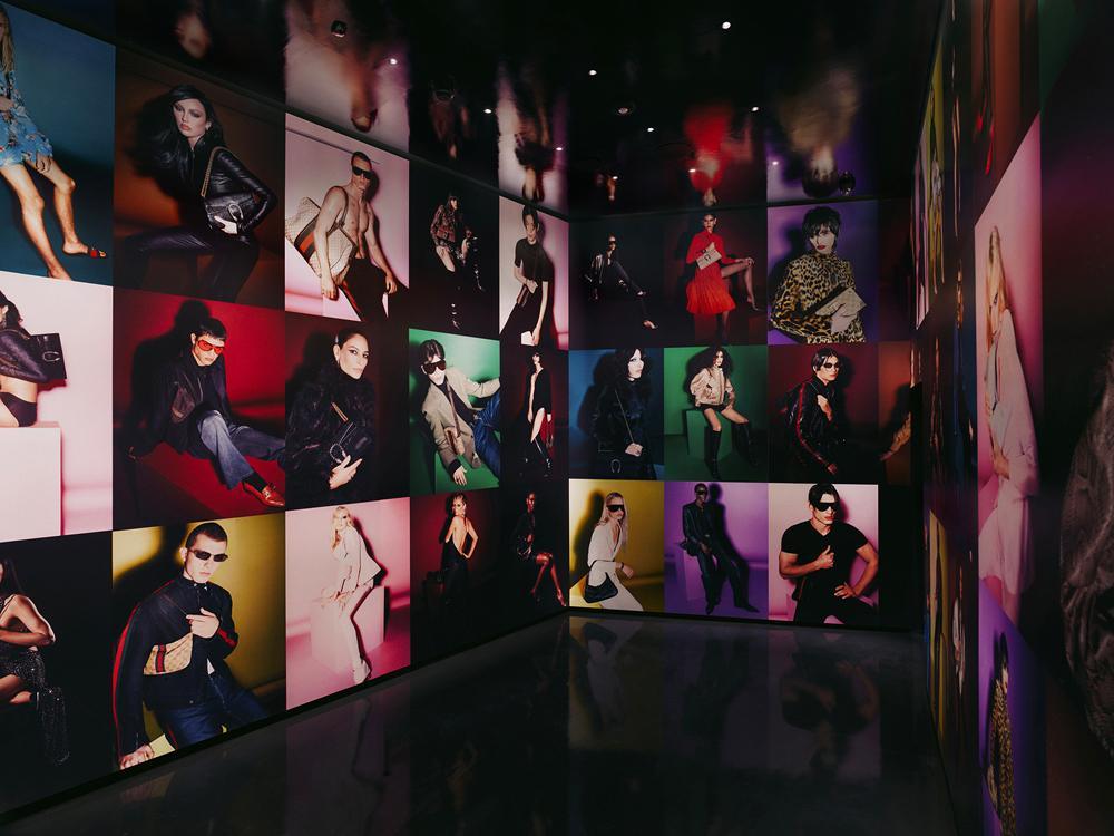 La campagne Génération Gucci, photographiées par Demna, au sein de l'exposition Gucci Storia à Florence.