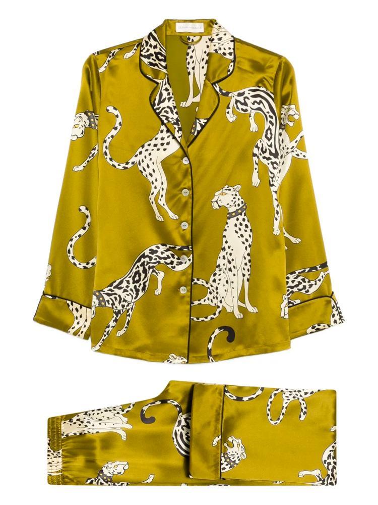 pyjama chic à motifs animaliers Olivia von halle