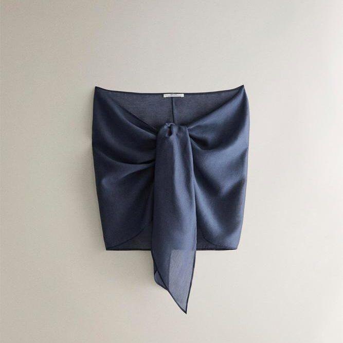 Le paréo bleu court zara