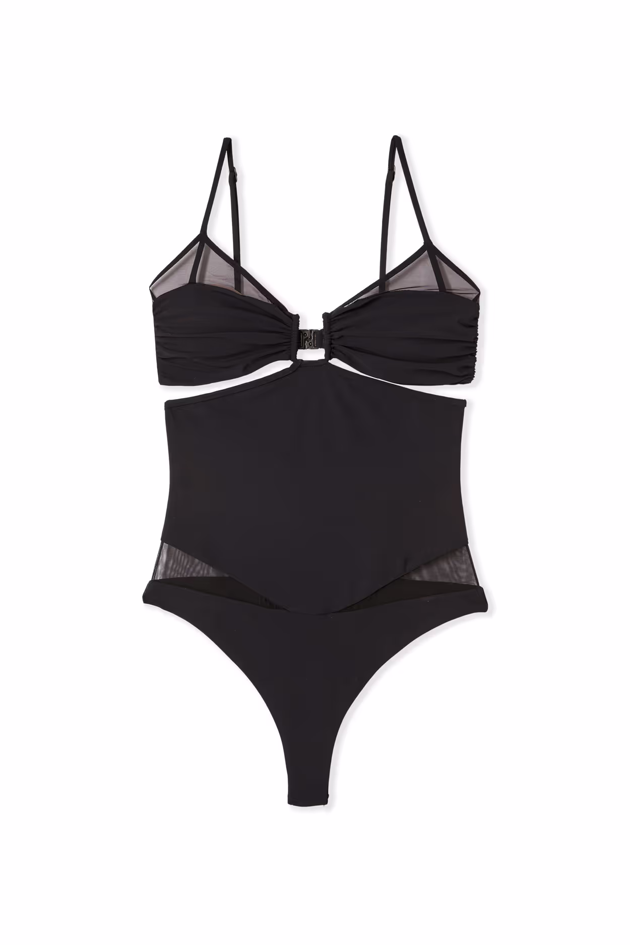 Maillot de bain noir cut out, Etam x Nensi Dojaka