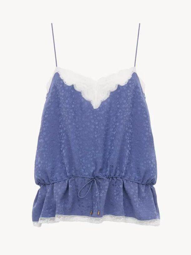 caraco bohème bleu tendance chloé