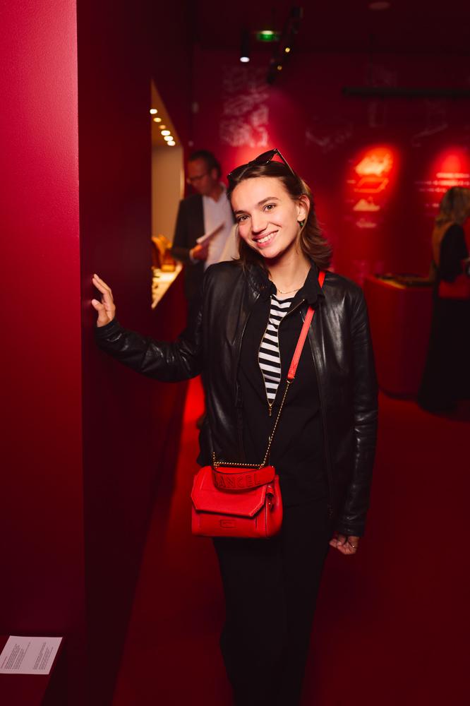 Billie Blain à la soirée d'anniversaire de Lancel à Paris