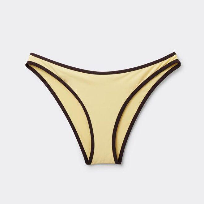 Bas de bikini jaune et marron, Calzedonia