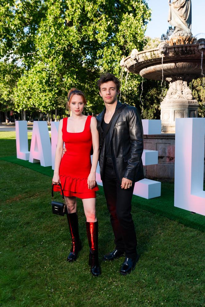 Claire Romain et Thomas Da Costa à la soirée d'anniversaire de Lancel à Paris