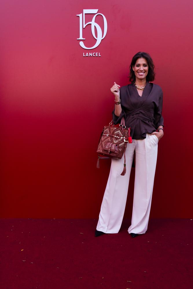 Laurie Cholewa à la soirée d'anniversaire de Lancel à Paris