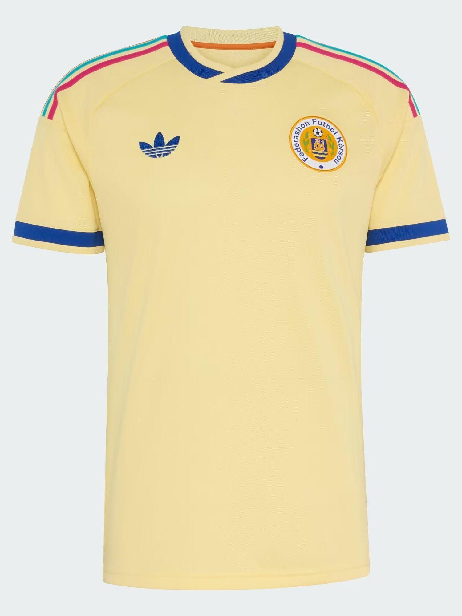 Maillot de foot extérieur Curaçao 2026, 100 €, Adidas.