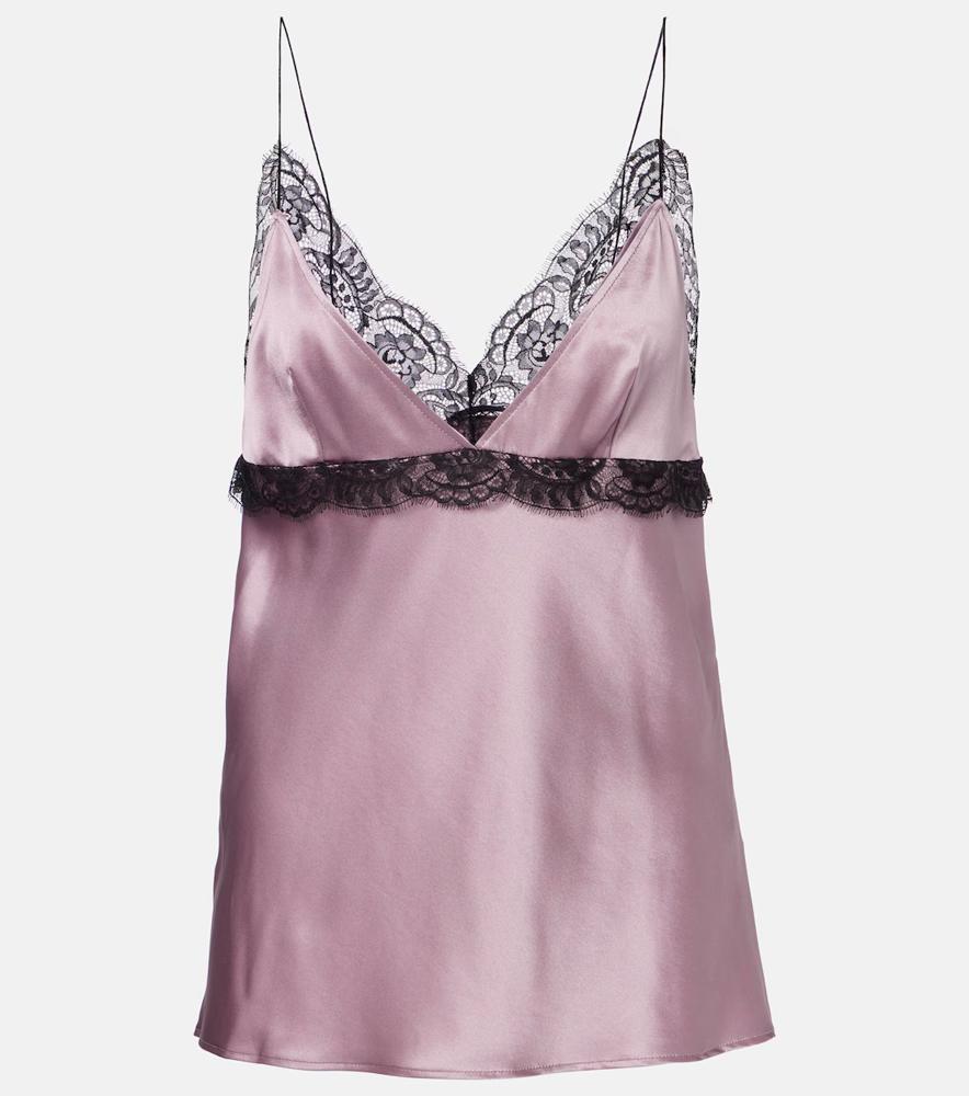 caraco violet en soie tendance Nina ricci