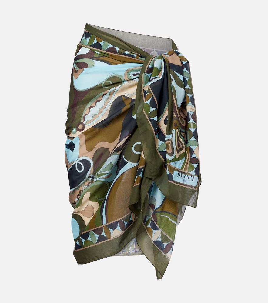 Le paréo vert à motifs Pucci