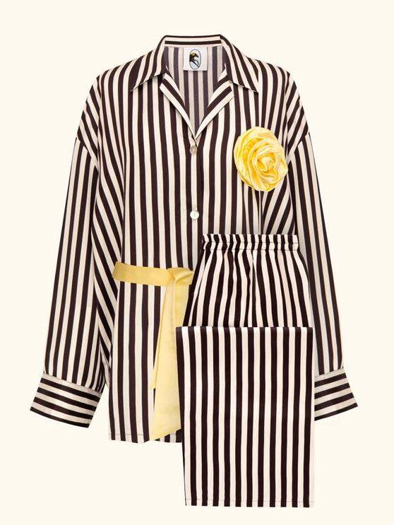 pyjama rayé tendance ceinturé sleeper