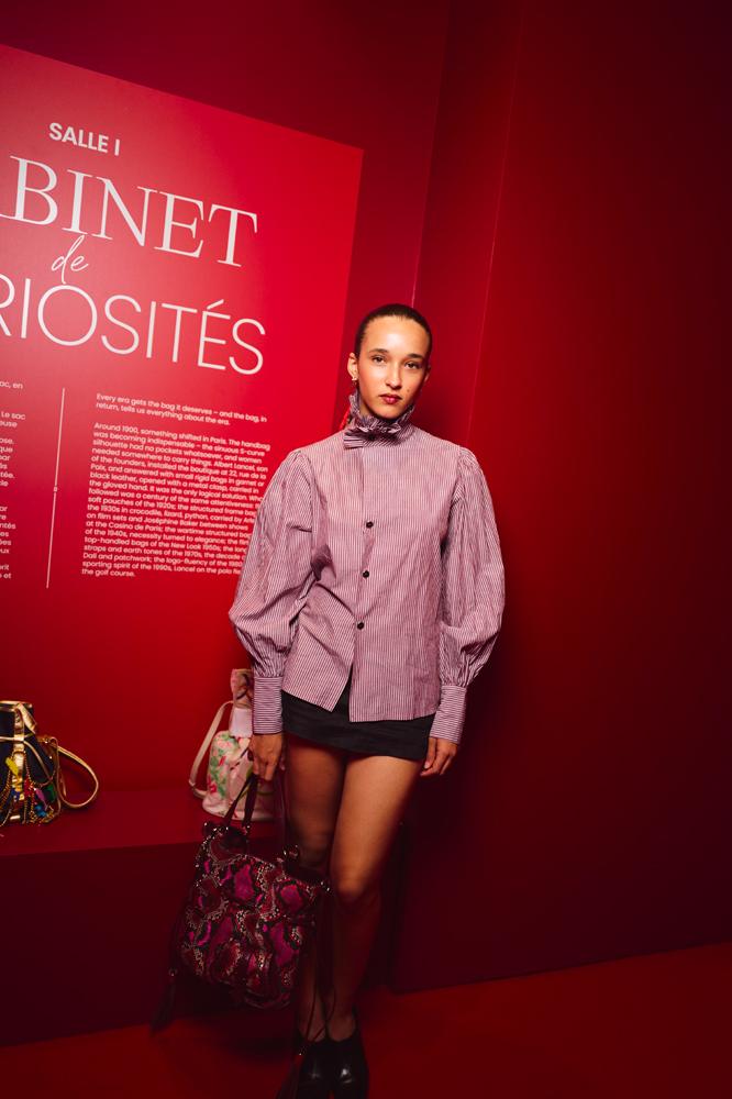 Tess Perez à la soirée d'anniversaire de Lancel à Paris