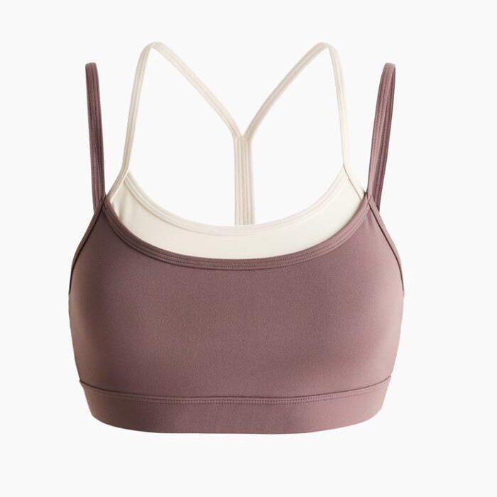 brassière yoga rose h&m