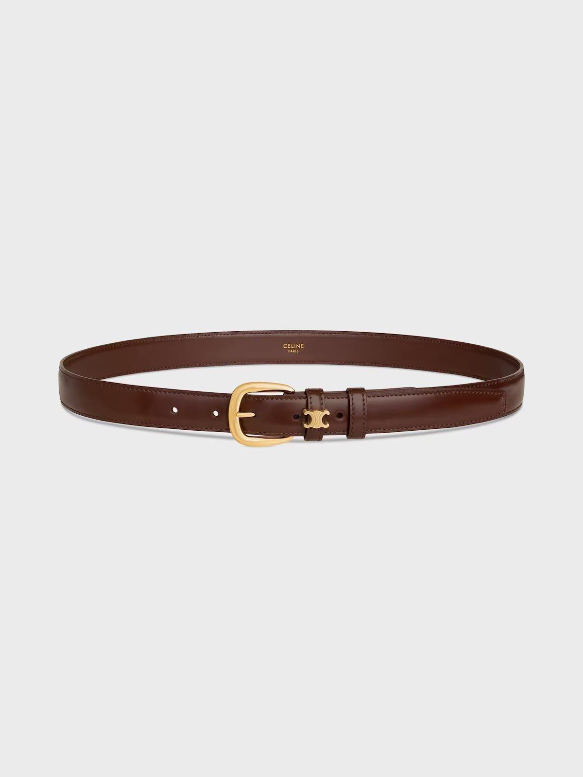 Ceinture Vivienne marron châtaigne, 450 €, Celine.