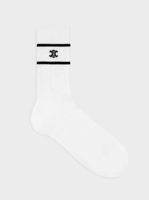 chaussettes blanches et noires celine