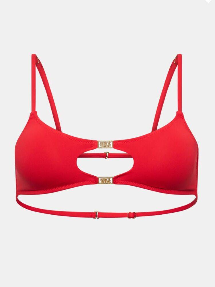 Haut de bikini rouge, Saint Sass.