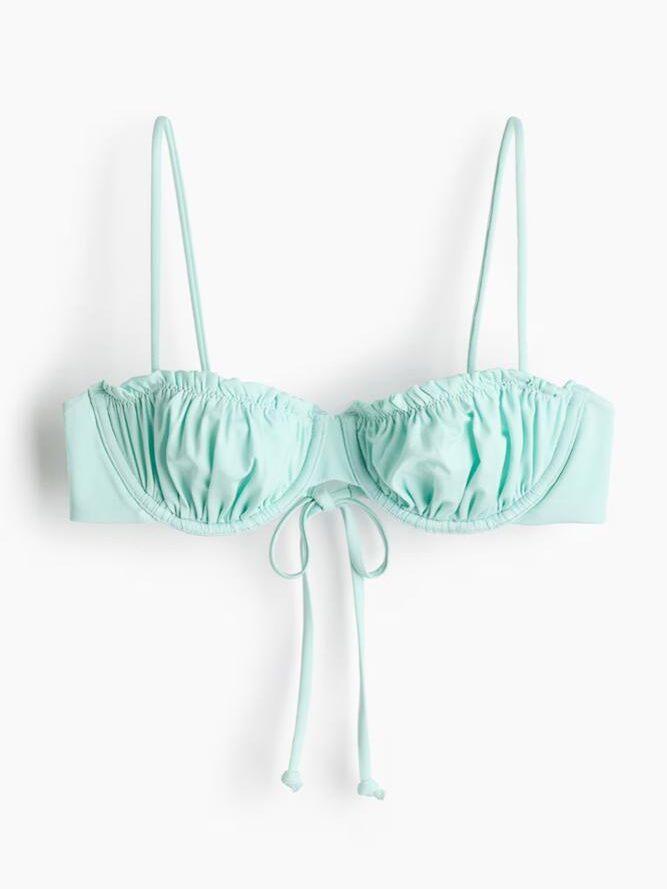 Haut de bikini bleu, h&m.