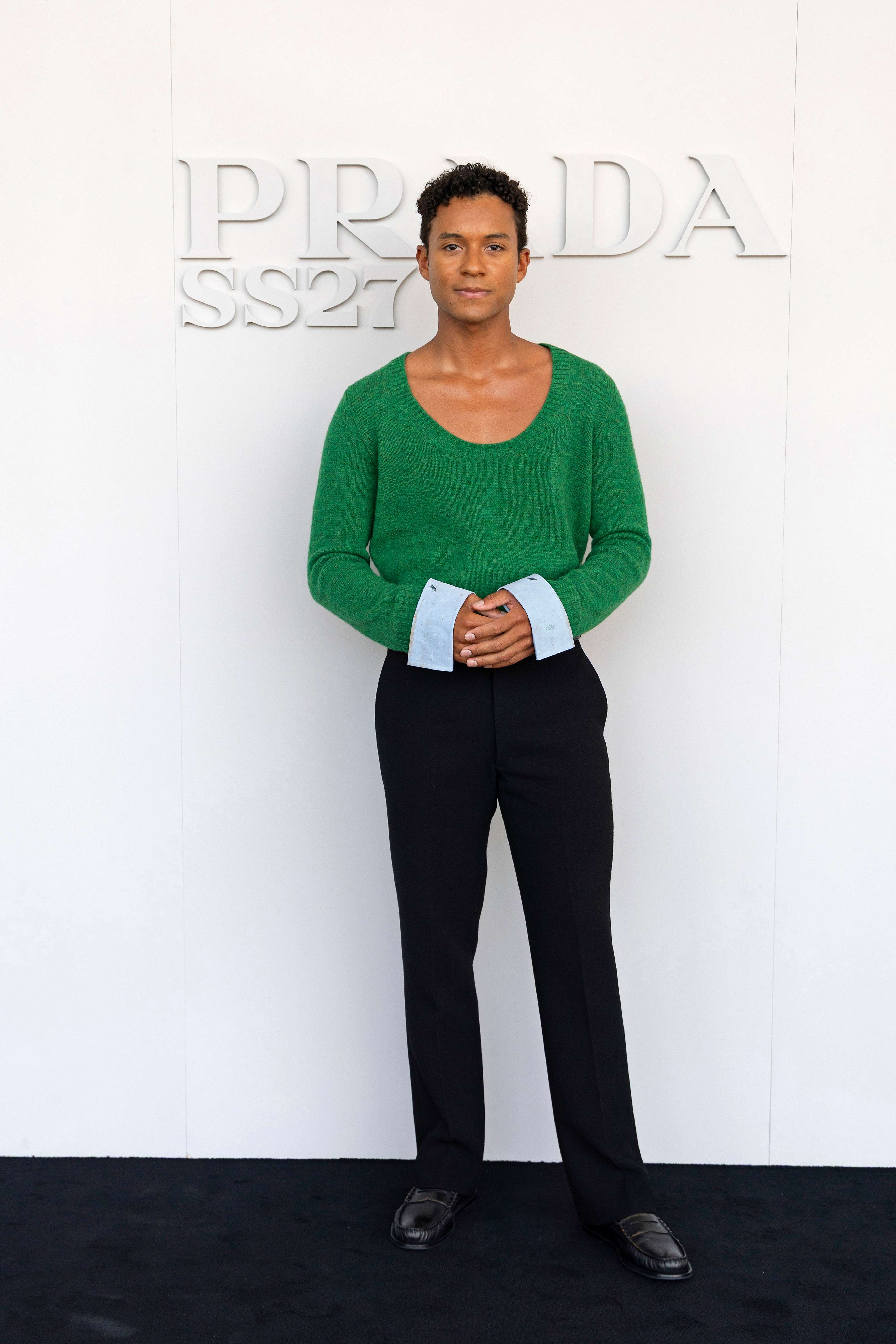 Jaafar Jackson au défilé Prada homme printemps-été 2027.