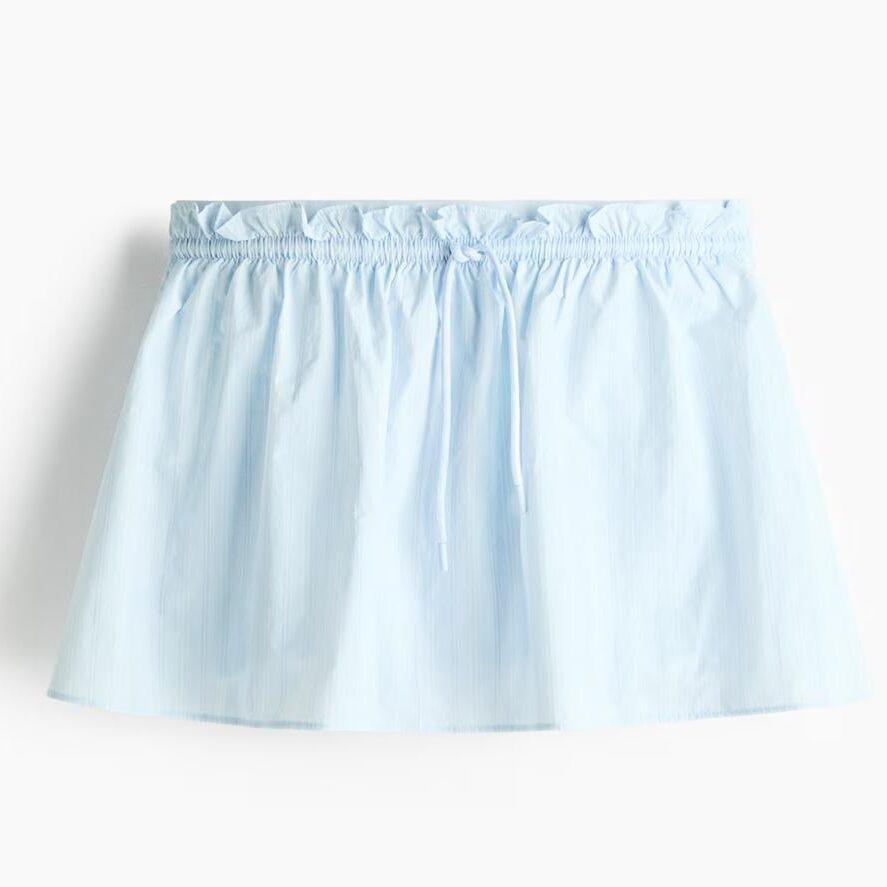 jupe de tennis bleue ciel h&m