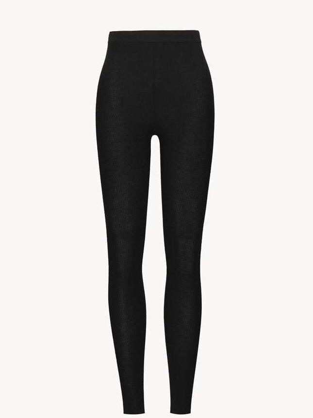 Legging taille haute tendance noir Saint Laurent.
