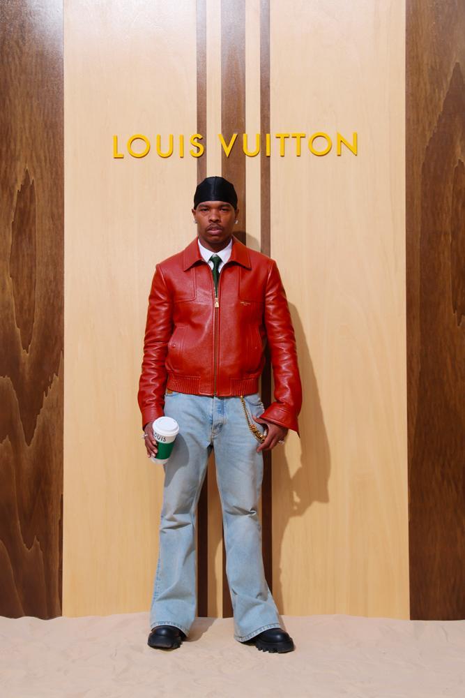 Lil Baby au défilé Louis Vuitton homme printemps-été 2027 dans le cadre de la Fashion Week de Paris, le 23 juin 2026 à Paris, en France.