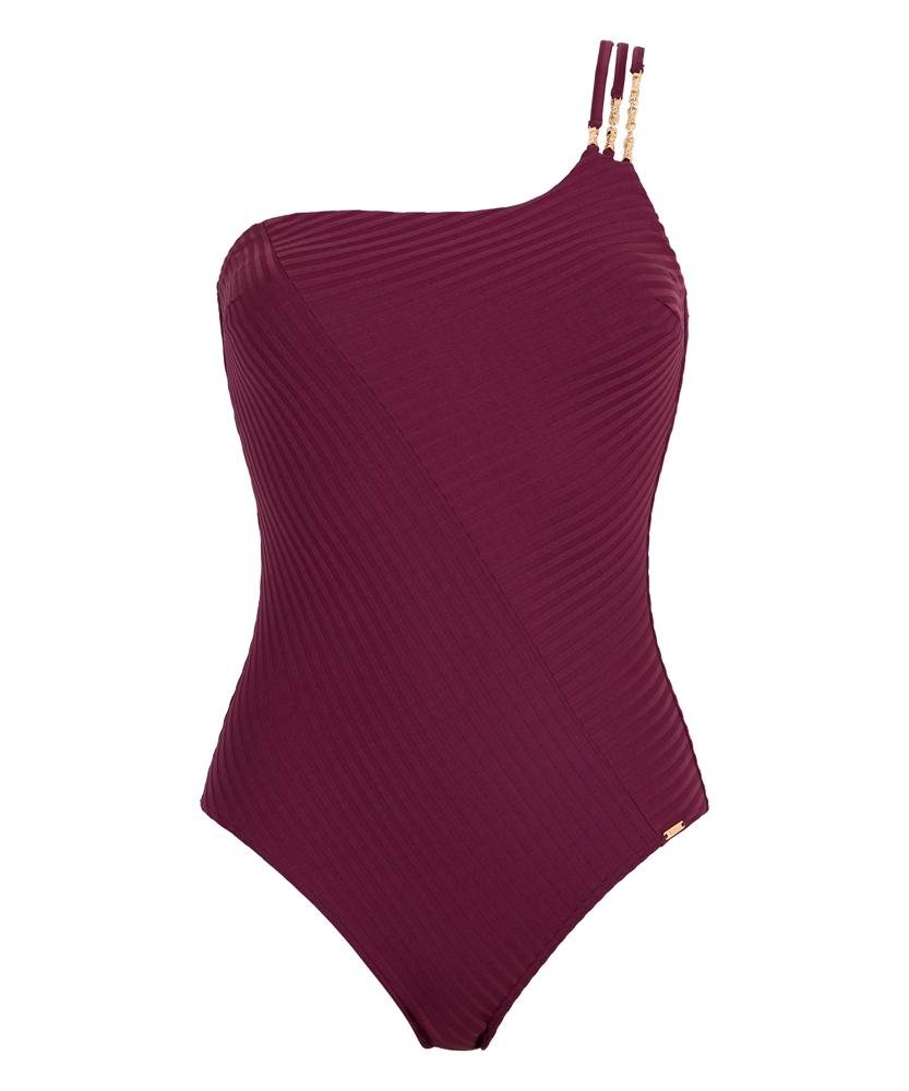 Maillot de bain prune à ornements, Aubade.