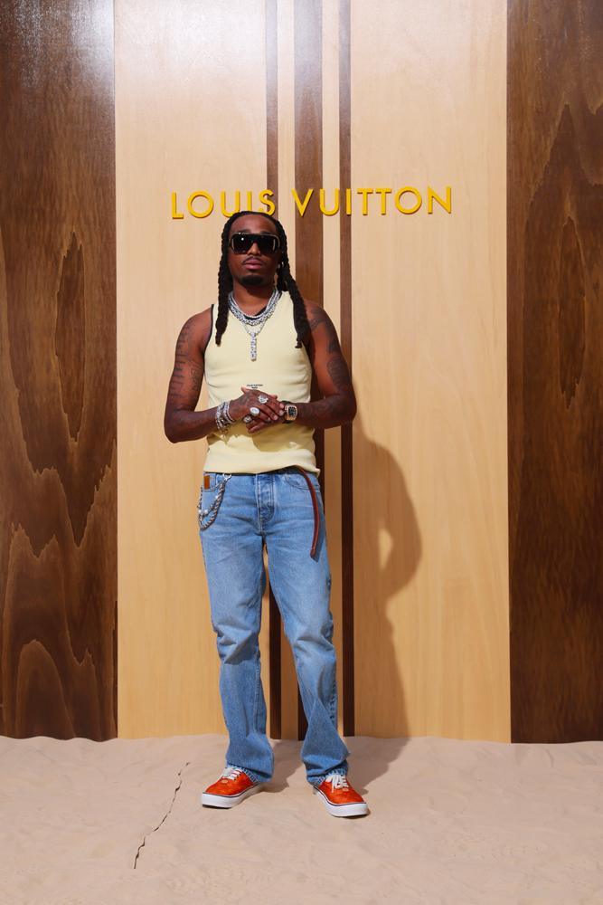 Quavo au défilé Louis Vuitton homme printemps-été 2027 dans le cadre de la Fashion Week de Paris, le 23 juin 2026 à Paris, en France.