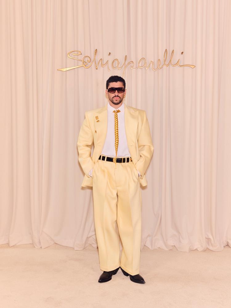 Bad Bunny au défilé Schiaparelli Haute Couture automne hiver 2026.