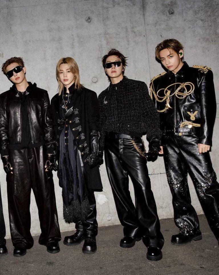 Le groupe BTS à Paris.