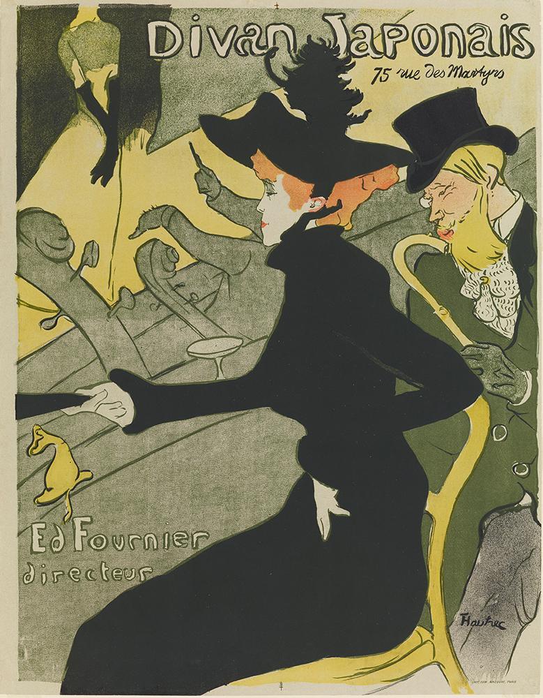 Henri de Toulouse-Lautrec, Divan Japonais (1892-1893) œuvre exposée à Caumont-Centre d'Art à Aix en Provence