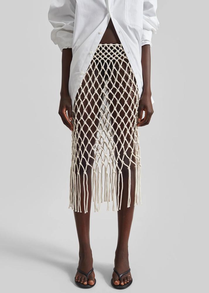 jupe macramé blanche the frankie shop