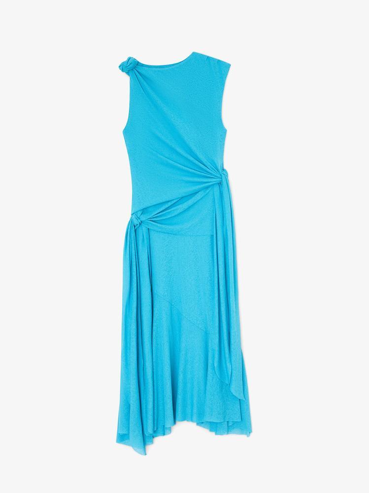 La robe Ganni bleu Tiffany.