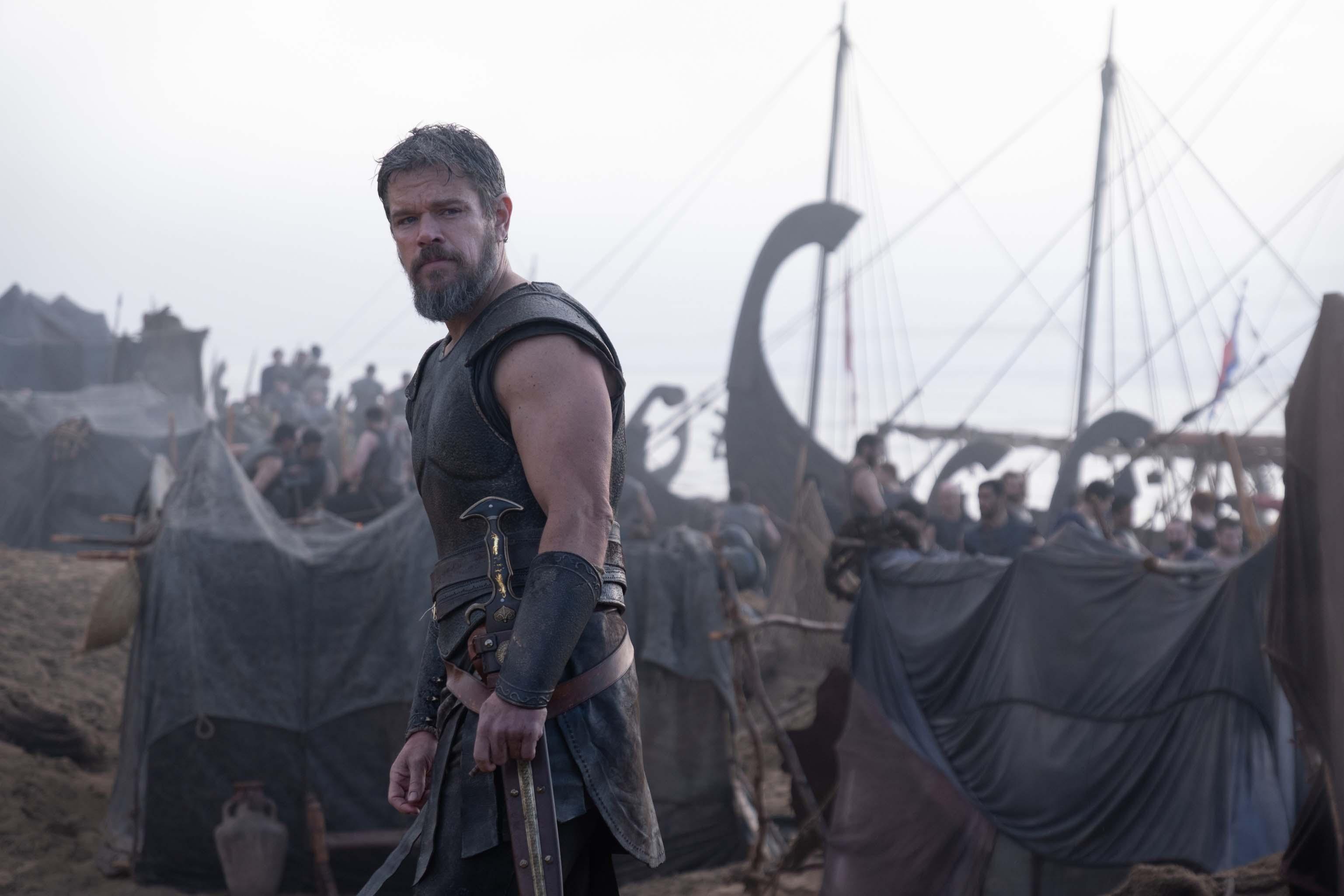 Matt Damon dans le film L'Odyssée de Christopher Nolan.