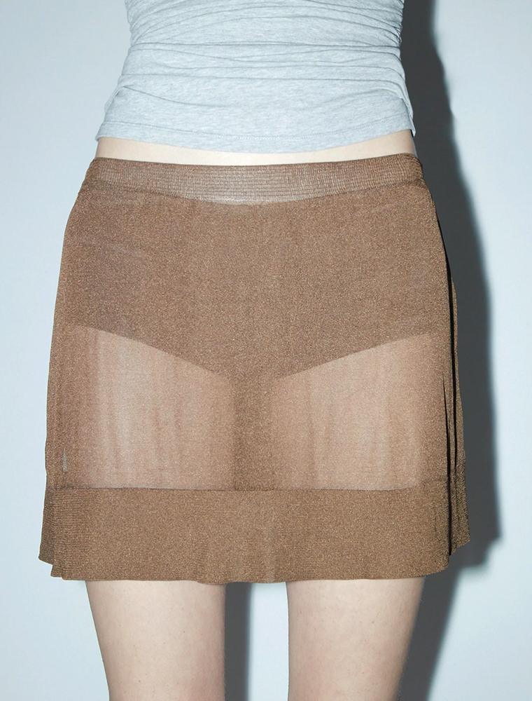 mini jupe marron transparente paloma wool