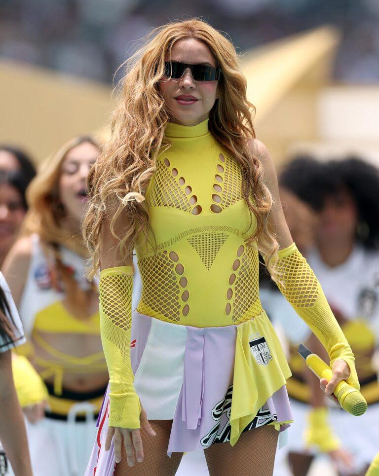 Shakira se produit lors de la cérémonie d'ouverture précédant le match du groupe A de la Coupe du monde de la FIFA 2026 opposant le Mexique à l'Afrique du Sud, au stade de Mexico, le 11 juin 2026 à Mexico, au Mexique.