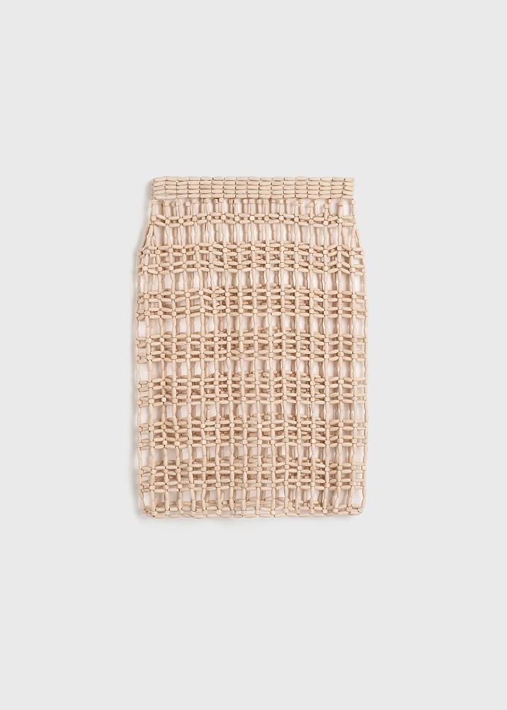 jupe midi en bois toteme