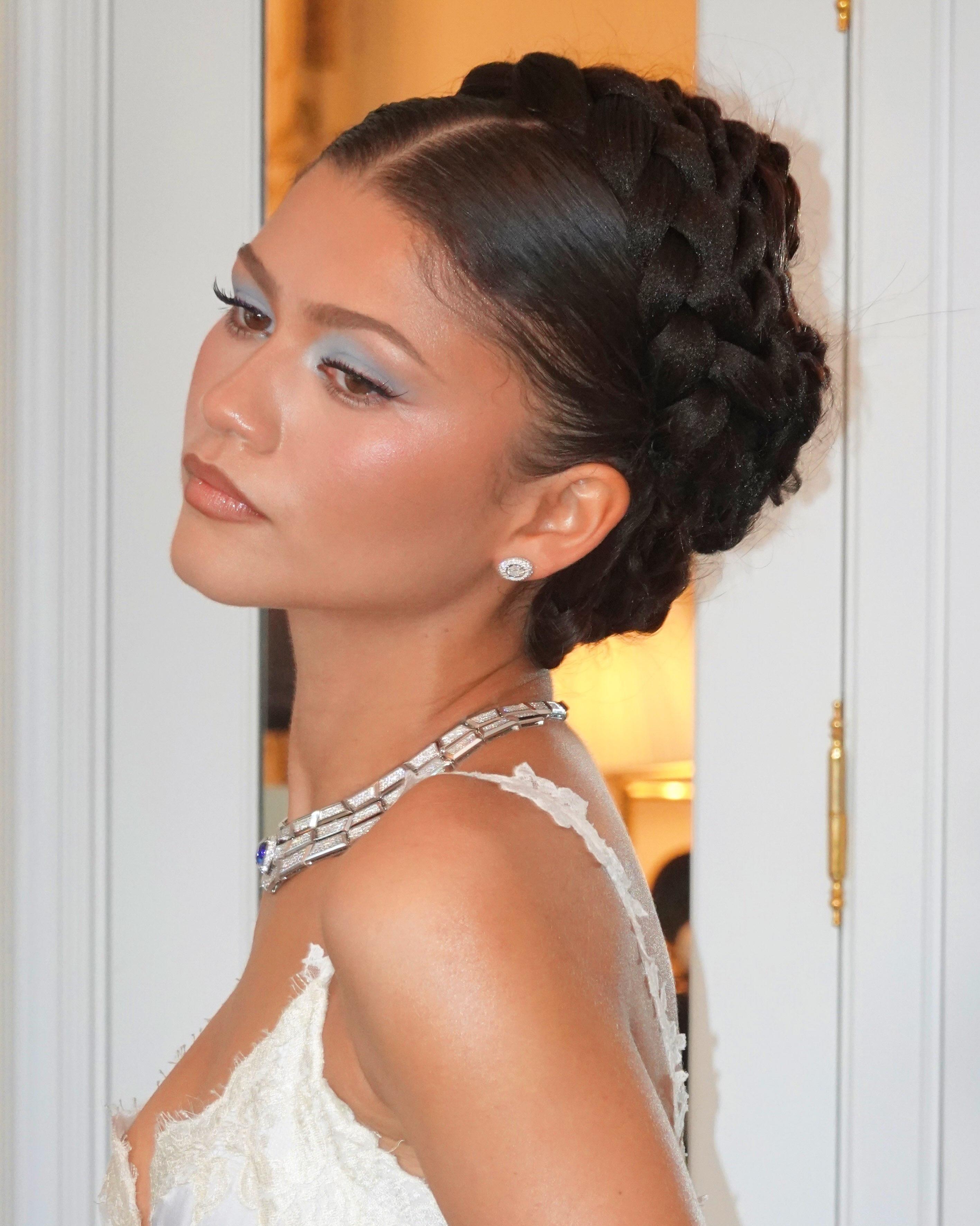 Le make up bleu de Zendaya par Ernesto Casillas.